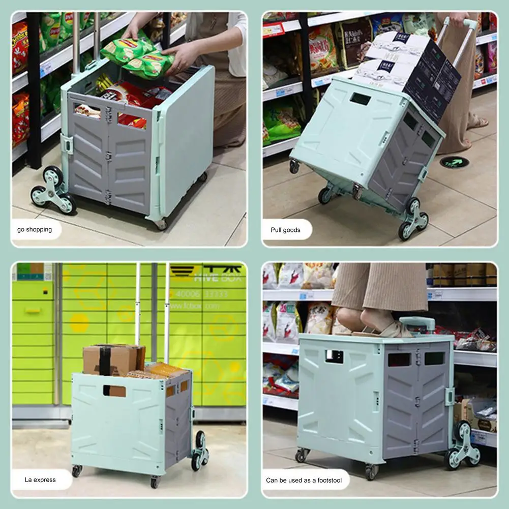 Кавайная розовая тележка алюминиевая мини-тележка для покупок легкая