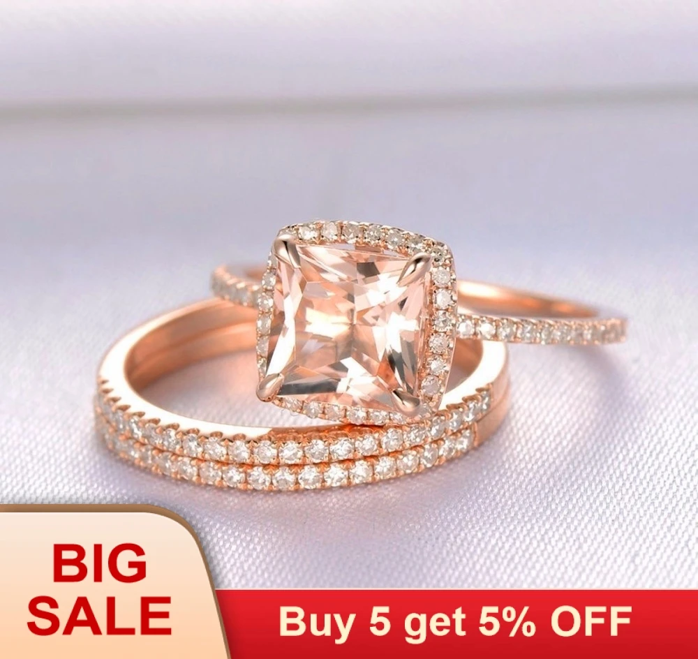 Мода 3 шт./компл. новая мода женское розовое золото кольцо на палец милая