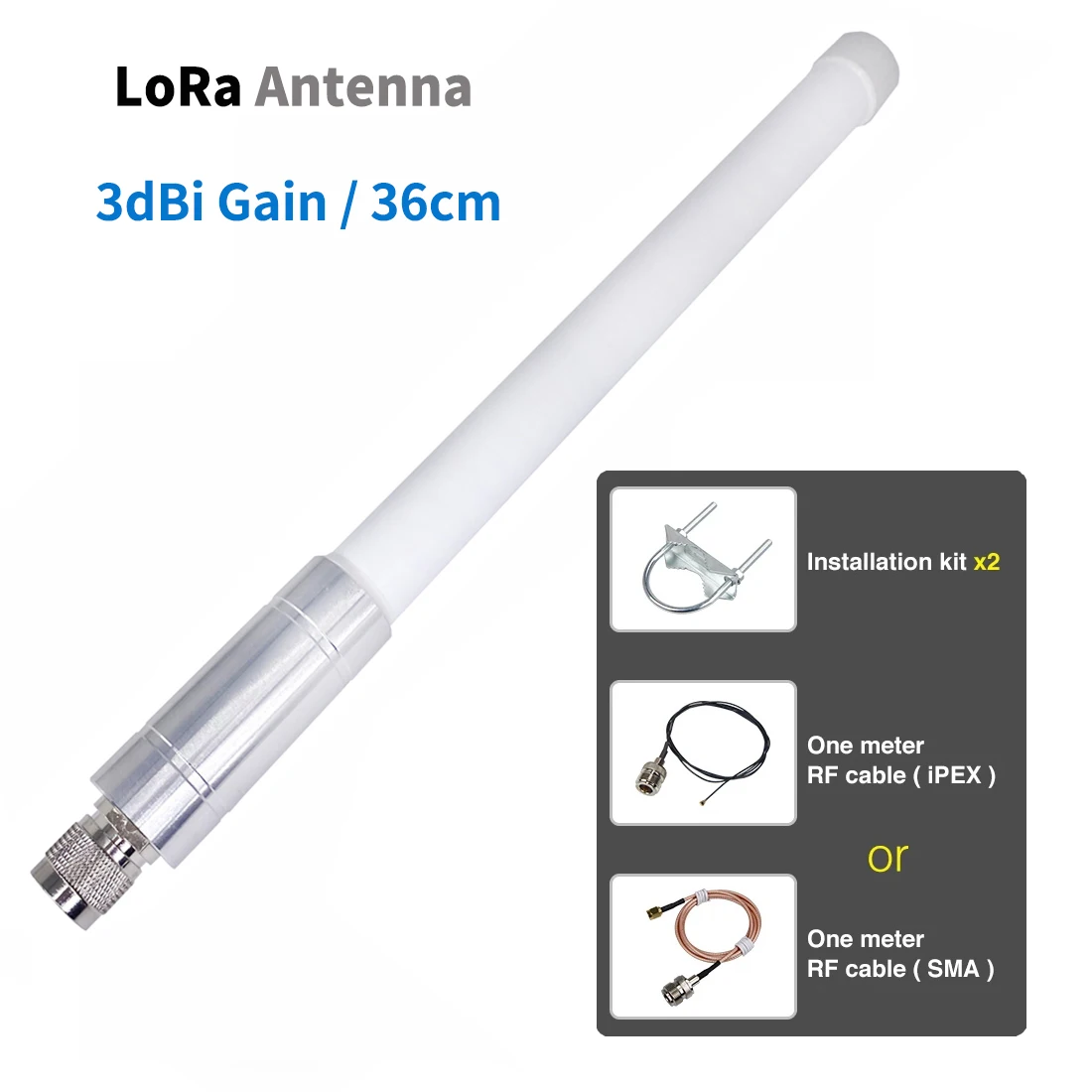 3dBi LoRa антенна шлюз из стекловолокна 3dbi усиление сетевая с SMA / iPEX соединительный