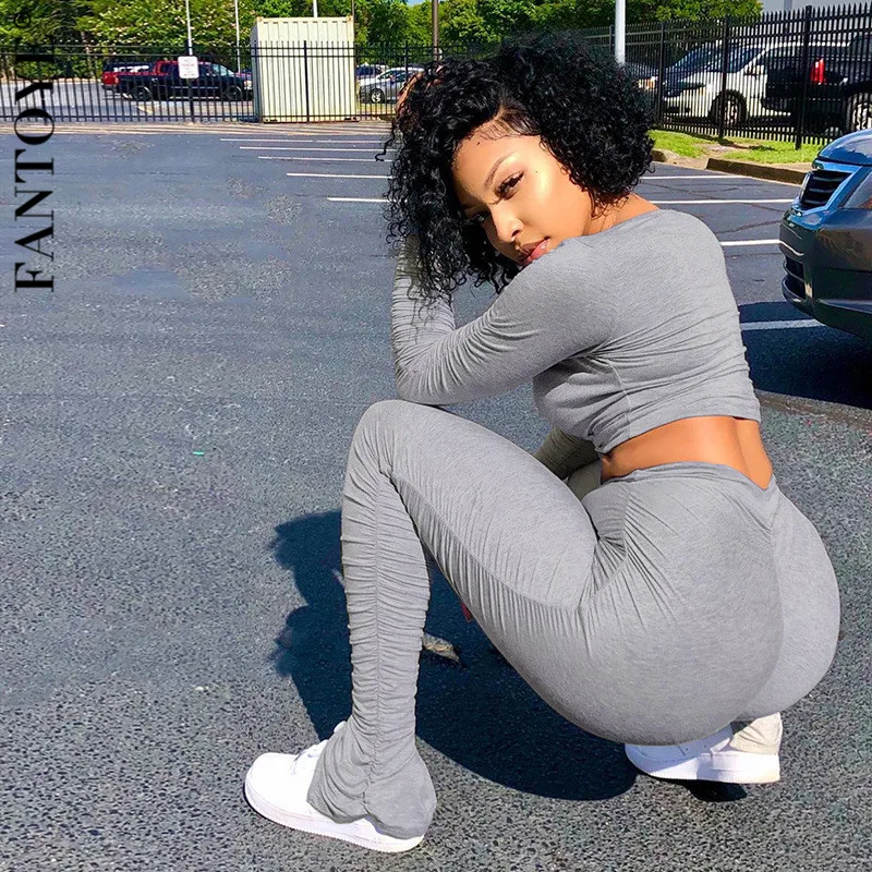 Женский плиссированный костюм FANTOYE из двух предметов с глубоким v образным