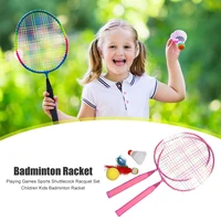 shuttlecock racquet with badminton ball indoor outdoor team playing games toys badminton racket for children kids