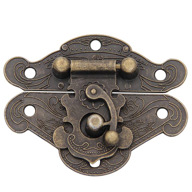 

2PCS Large Alloy Box Jewelry Box Buckle Packaging Wooden Box Lock Card Retro Password-Protected Noteboy Accessories