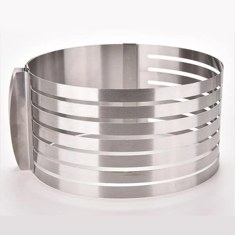 Cake slicer Выдвижной набор инструментов для выпечки тортов из нержавеющей стали, набор инструментов для выпечки, регулируемая форма для выпечки, серебро, для кухонных инструментов - Цвет: Cake slicer