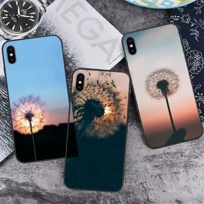 

Dandelion flying flower Phone Case for iPhone 11 12 13 pro XS MAX 8 7 6 6S Plus X 5S SE 2020 XR mini