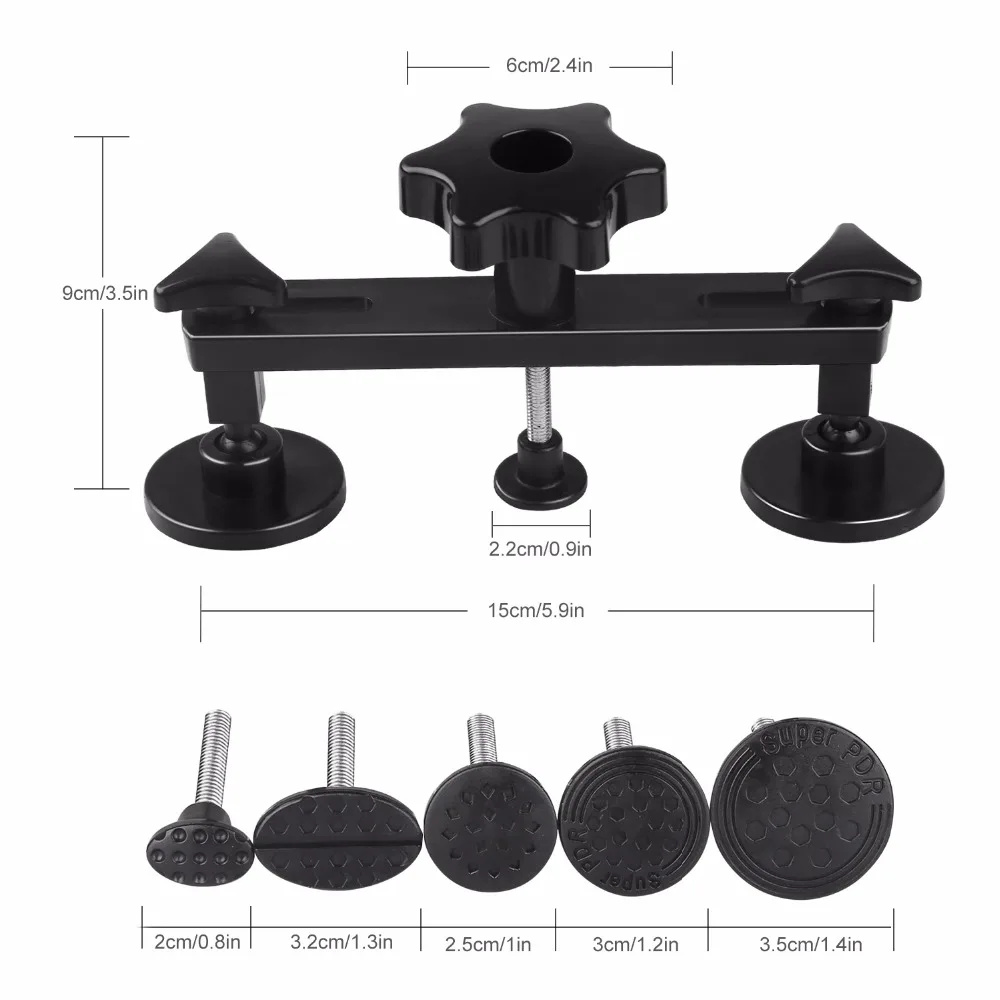 Супер PDR инструменты новейший Черный вмятин тянущийся мост + 2 шт. клей-карандаши
