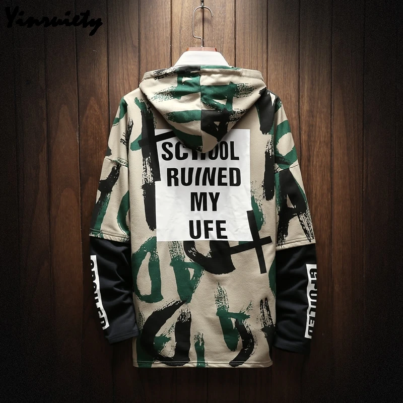 Толстовка мужская с капюшоном в японском стиле Харадзюку свитшот забавным