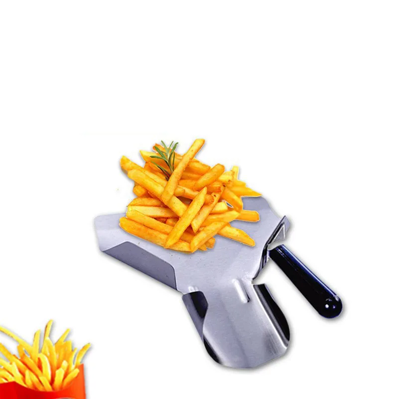 Ложка для попкорна из нержавеющей стали с двойной ручкой барбекю шведский стол |