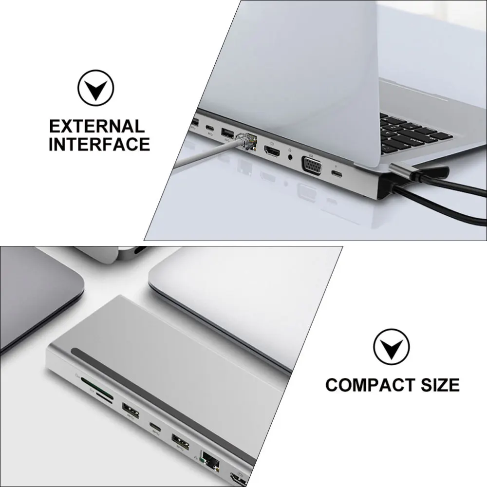 

1pc Eleven-in-one Extension Dock Type-C Hub Docking Station Adapter Dongle