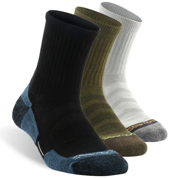 3 pair mix color Носки для бега, ZEALWOOD унисекс, антибактериальная влага, впитывающая подушка, походные носки, носки для мужчин, женские носки, 1/3 пар - Цвет: 3 pair mix color