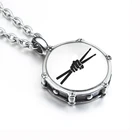Мужское ожерелье из нержавеющей стали с кулоном барабанщик рок джазовая группа барабанщик ожерелья цепь erkek kolye Los Collares ювелирные изделия