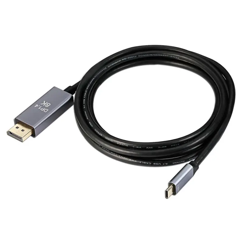 USB 3.1 Type-C To 8K Displayport DP 7680x4320 Cable Adapter Thunderbolt 3 Compatible For Macbook Pro Computer Cables | Компьютеры и