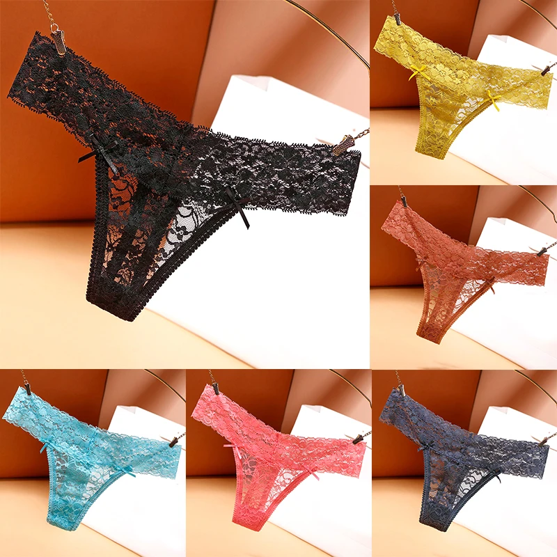Сексуальные кружевные трусики женские стринги прозрачные с вырезами бесшовные