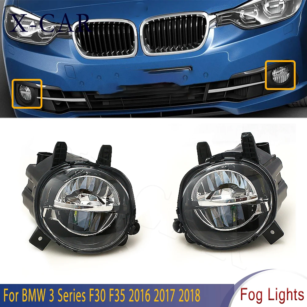 X-CAR Светодиодный ные Противотуманные фары с лампами для BMW 3 серии F30 F35 2016-2018