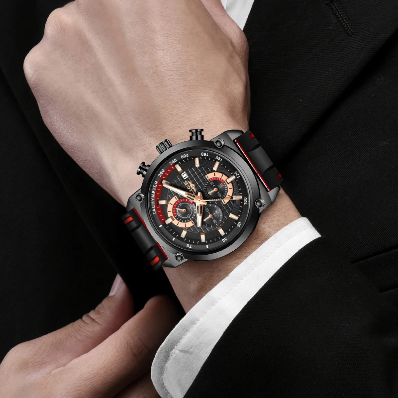 LIGE модные мужские часы Топ бренд класса люкс многофункциональные спортивные с