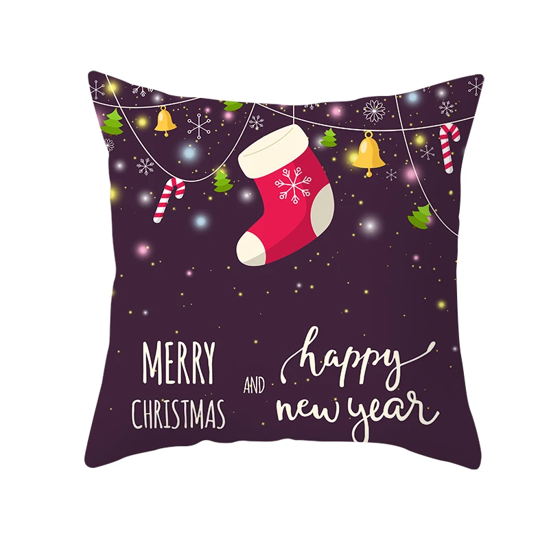 Рождественские носки с буквами красная наволочка для дома декор из микрофибры