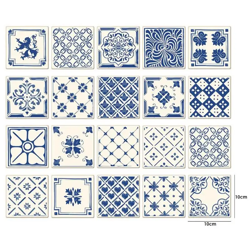 20 шт. ретро водостойкая плитка мозаика наклейка для кухни ванной самоклеющиеся