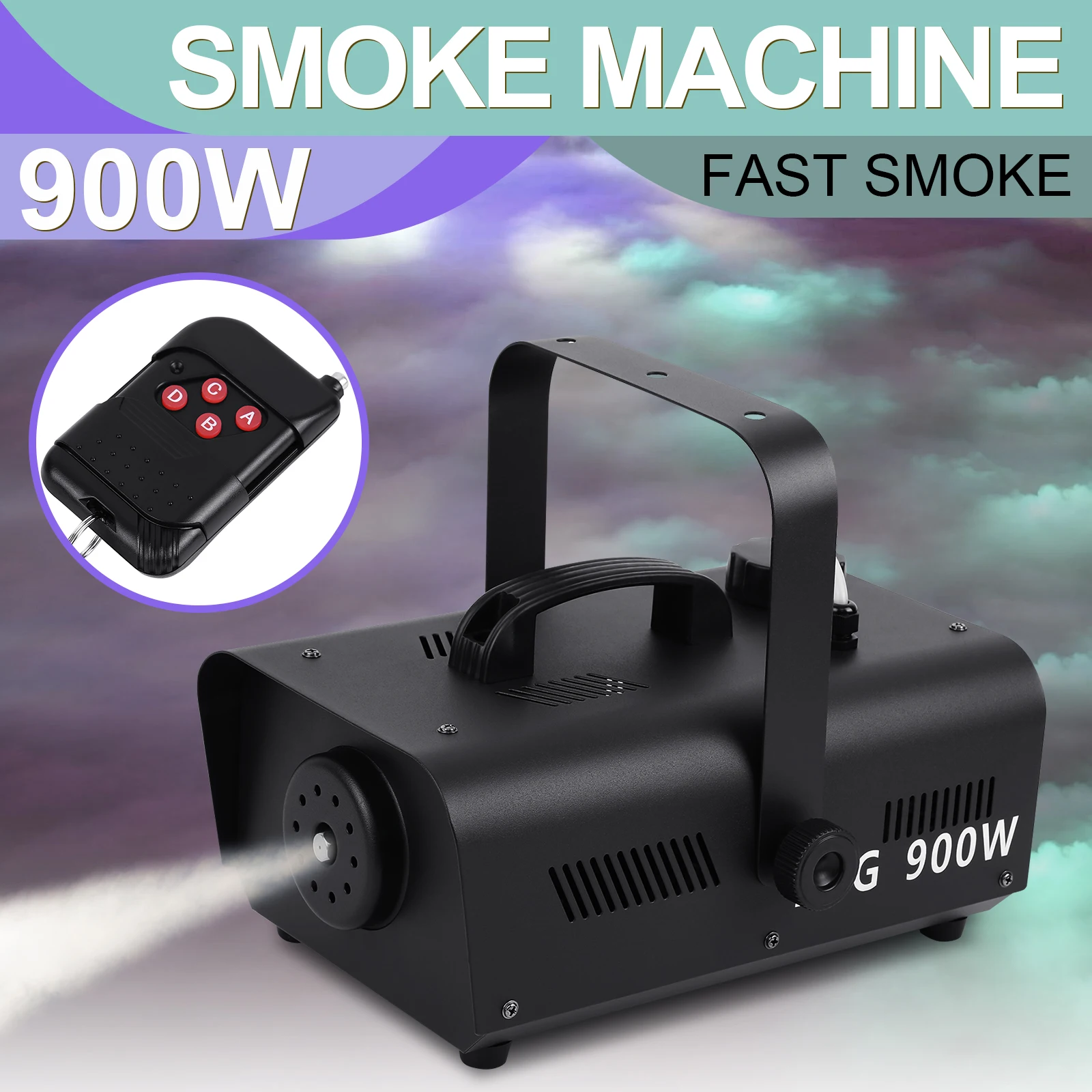 900W Smoke Fog Machine Effect Stage Fogger Maker Equipment Rapid Heating Release