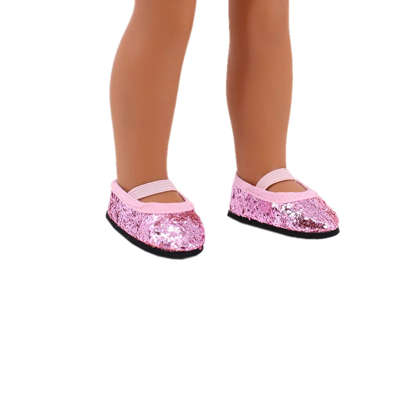 Цветные холщовые высокие туфли кожаные с закрытым носком для кукол Wellie Wisher и Paola