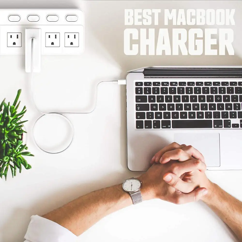 MacBook Pro зарядное устройство, 61 Вт USB-C в USB-C адаптер переменного тока зарядное устройство для MacBook Pro 12 дюймов 13 дюймов, MacBook Air, с кабелем C