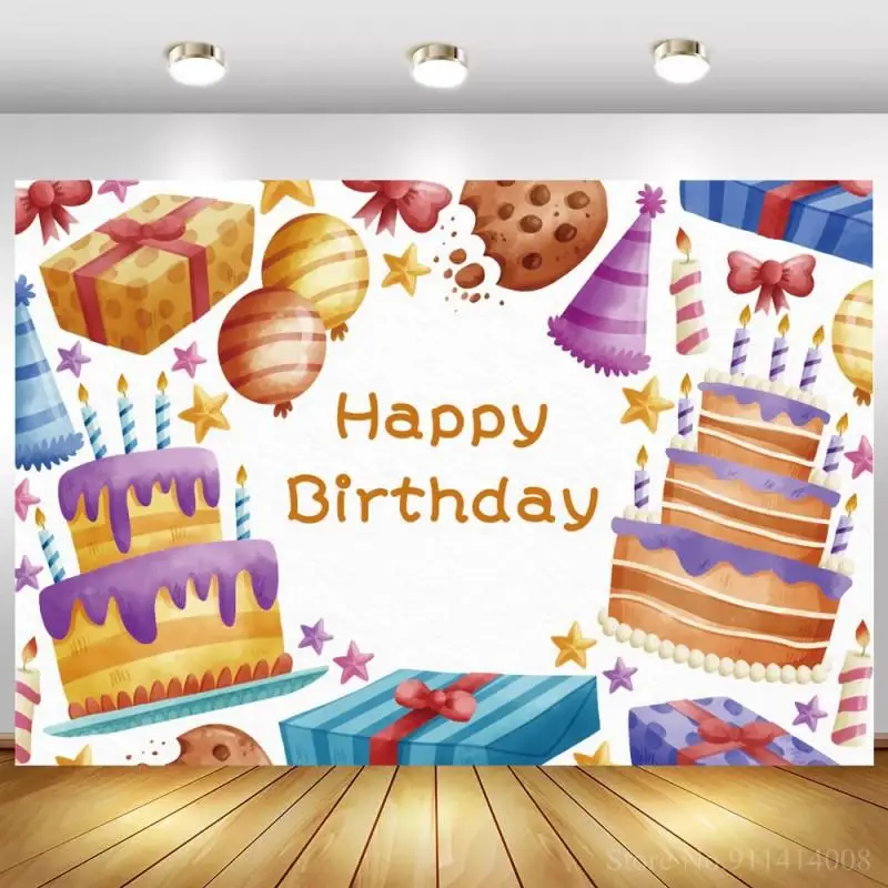 

Фотофон на день рождения Розовые Конфеты Пончик леденец сладкий вечерние НКА фотография фон для фотографии торта фотозона