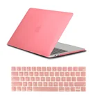 Матовый розовый чехол для Apple Macbook Air 1113 дюймов A2337Pro 131512 дюймов A1534, высококачественный противоударный жесткий чехол для ноутбука + пленка для клавиатуры