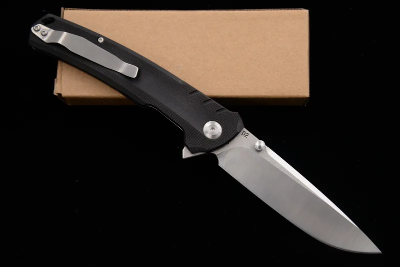 

Eafengrow Real D2 Steel 1981 ball bearing Folding G10 handle Camping Hunting Survival Outdoor EDC Tool Utility Kitchen Knife