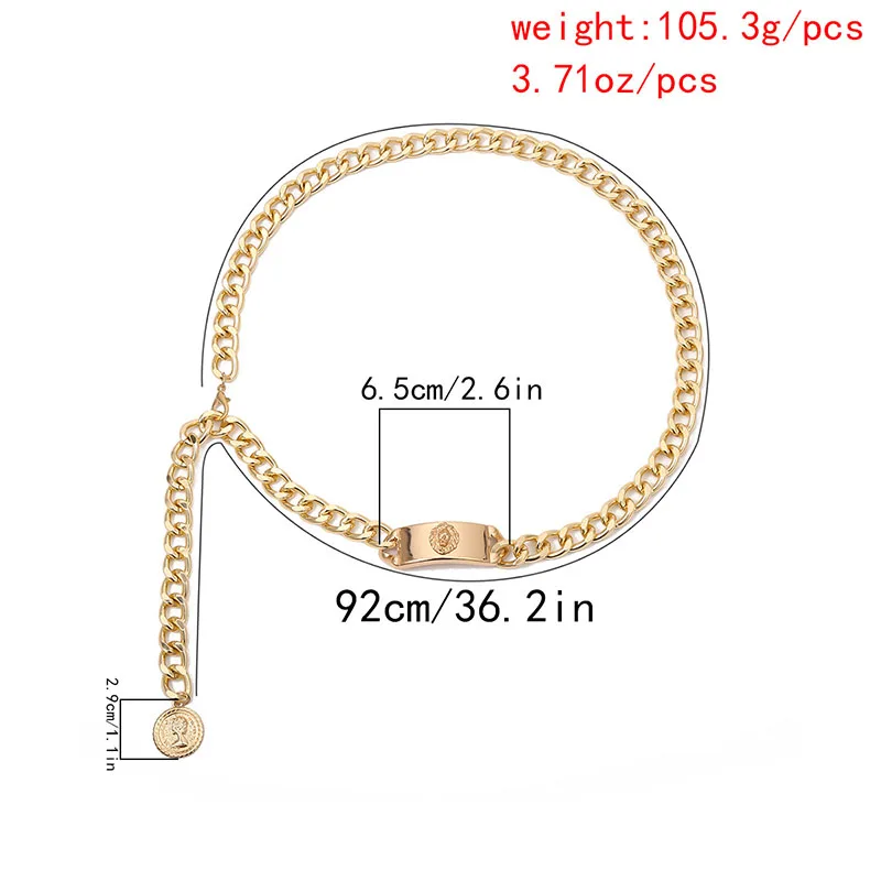 

Usexy Chunky Portrait Tassel Waist Body Belly Chain For Women Gold Waistband Body Jewelry Goth Accessories Women Harness Fashion
