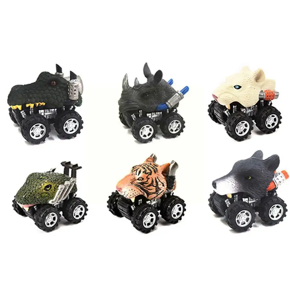 

Mini Pull Back Animal Cars Wild Tiger Wolf Leopard Cute Kids Figures Gifts Action Simulation Truck Model Toys Animals Vehic V1A7
