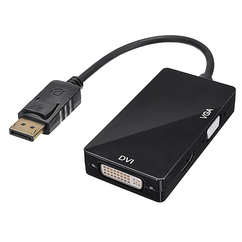 3 в 1 адаптер для порта дисплея Thunderbolt Mini DP папа-HDMI-совместимый с DVI VGA мама |