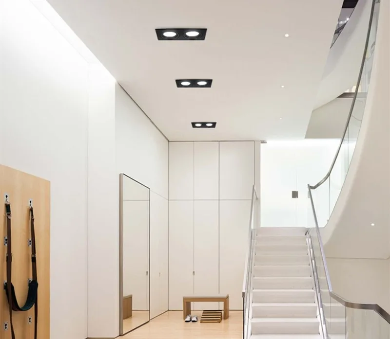 

1PCS square dimmable embedded LED COB ceiling downlight 7W/10W/14W/20W/21W/30W AC85-265V warm/white indoor lighting