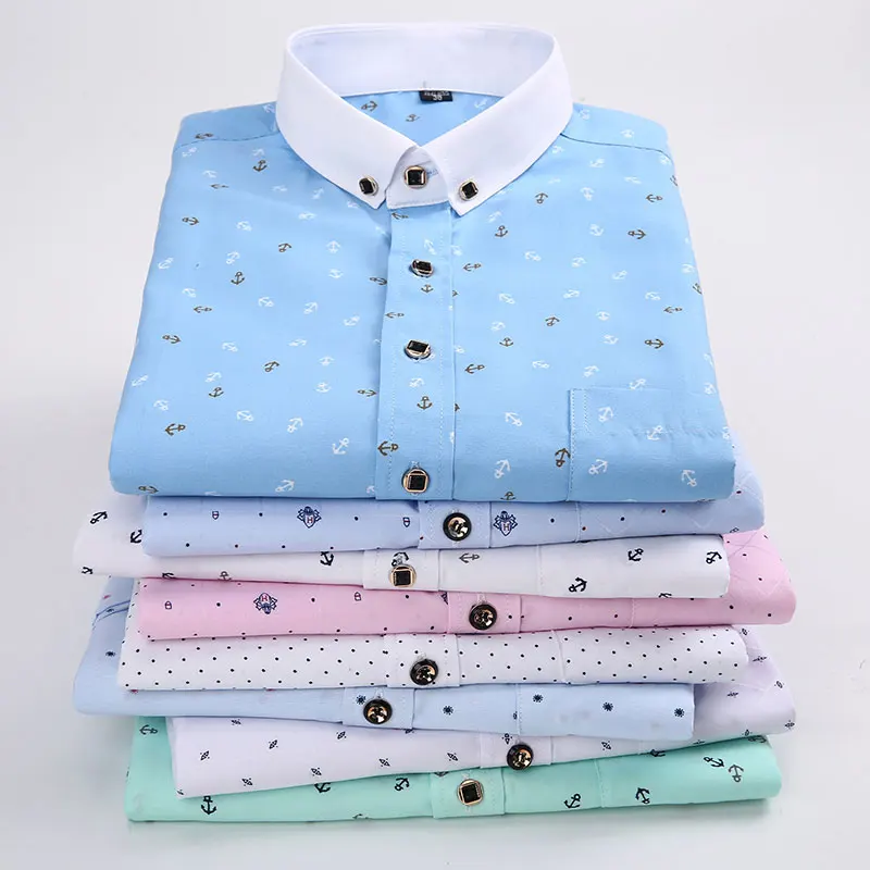 Рубашка мужская с принтом модная сорочка короткими рукавами в повседневном