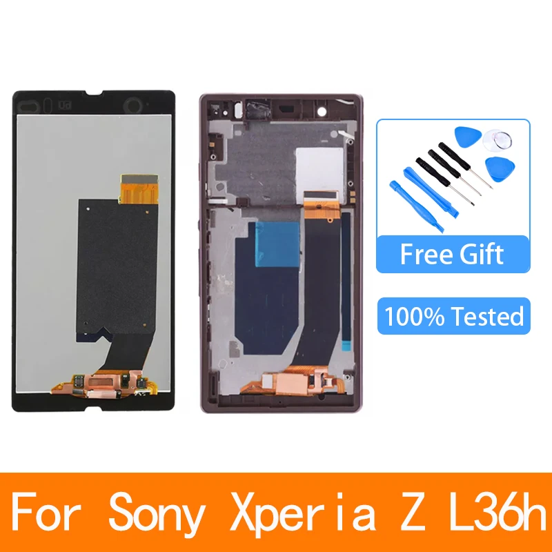 

Оригинальный дисплей для SONY Xperia Z, сенсорный экран для SONY Xperi Z, ЖК-дигитайзер в сборе L36H C6603 C6602, ЖК-дисплей с износостойкой рамкой