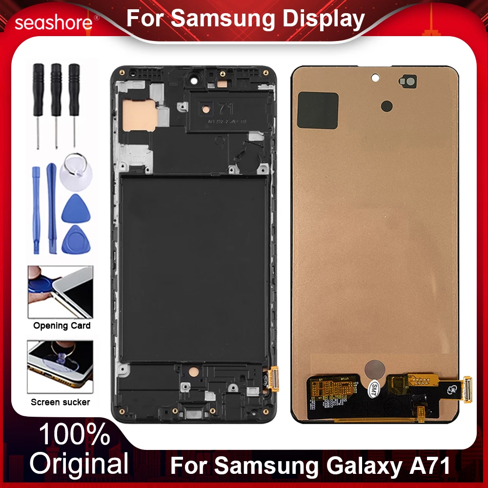 

Original Display For Samsung A71 Display Touch Screen For Samsung Galaxy A71 LCD Display Digitizer Replacement Parts SM-A715F DS