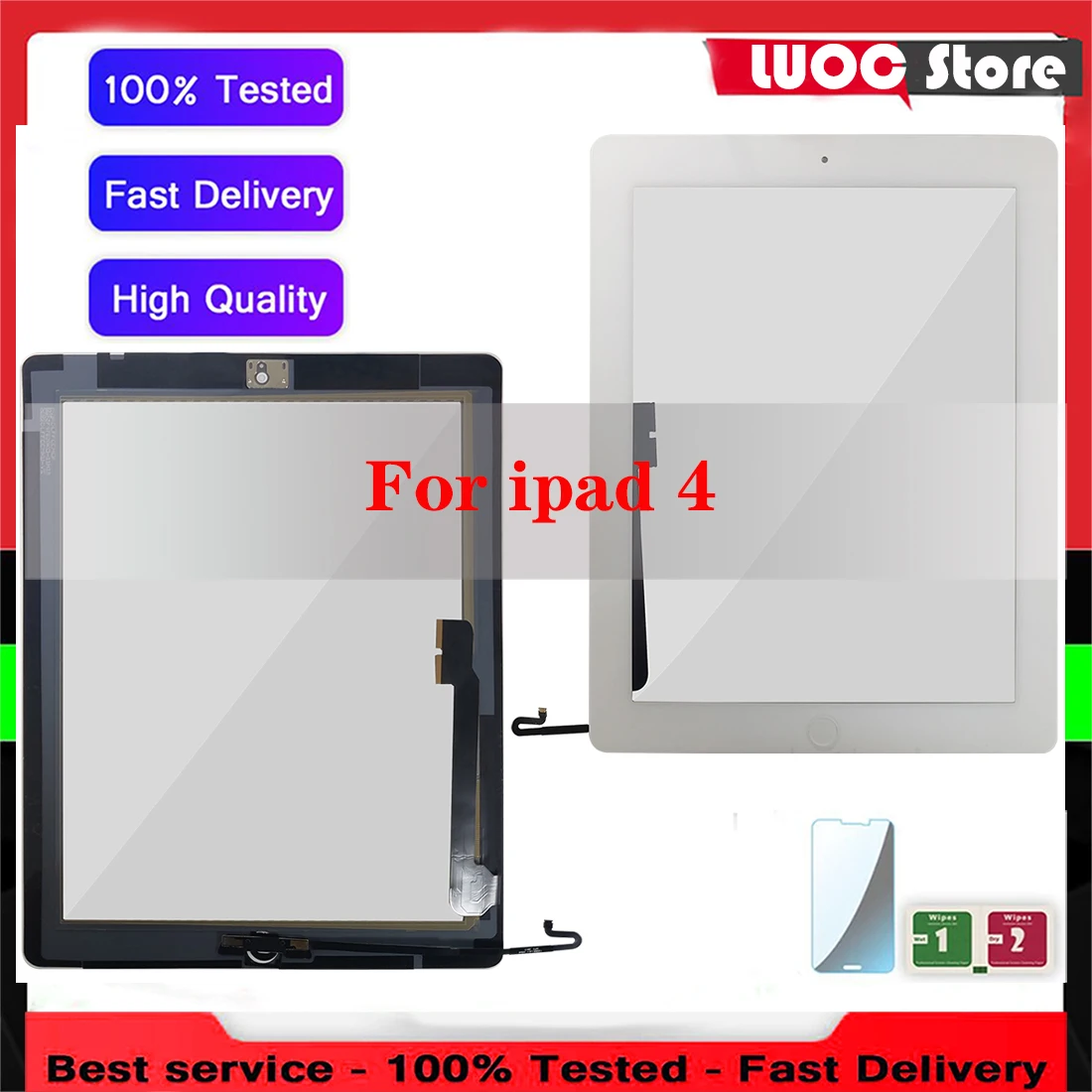 Новинка ЖК-дигитайзер сенсорный экран стекло для iPad 4 A1416 A1430 A1403 A1458 A1459 A1460 внешняя