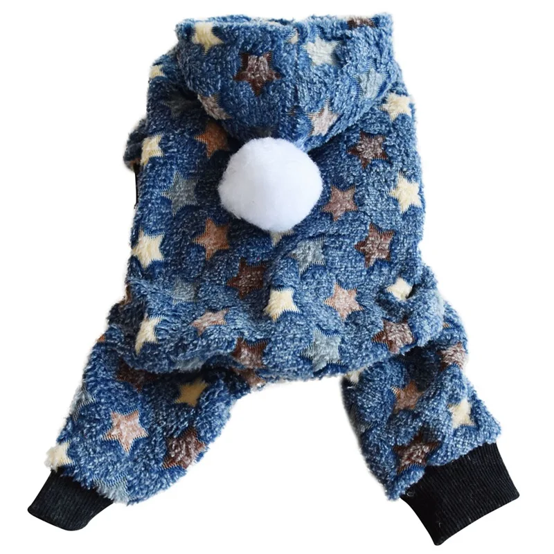 Милый комбинезон для собак теплое зимнее пальто щенка Кошки Одежда питомца