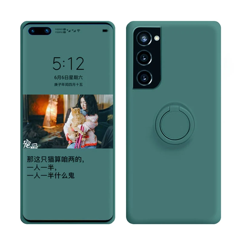 Силиконовый чехол с кольцом для Samsung Galaxy S21 Ultra S20 S10 Plus S9 S8 S10E E S 9 S20Plus подставка S10Plus