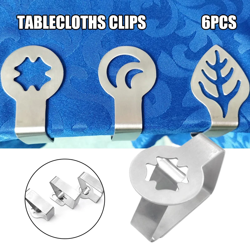 

6pcs thickened stainless steel table cloth holder kitchen table cloth holder Tablecloth clamp TS3 Kitchen Storage & Organization