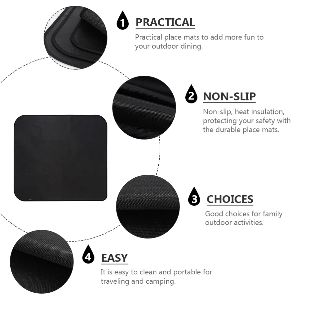 

2Pcs Fireproof Blankets Heat-proof Mats Outdoor Camping Heat Resistance Fire Mats