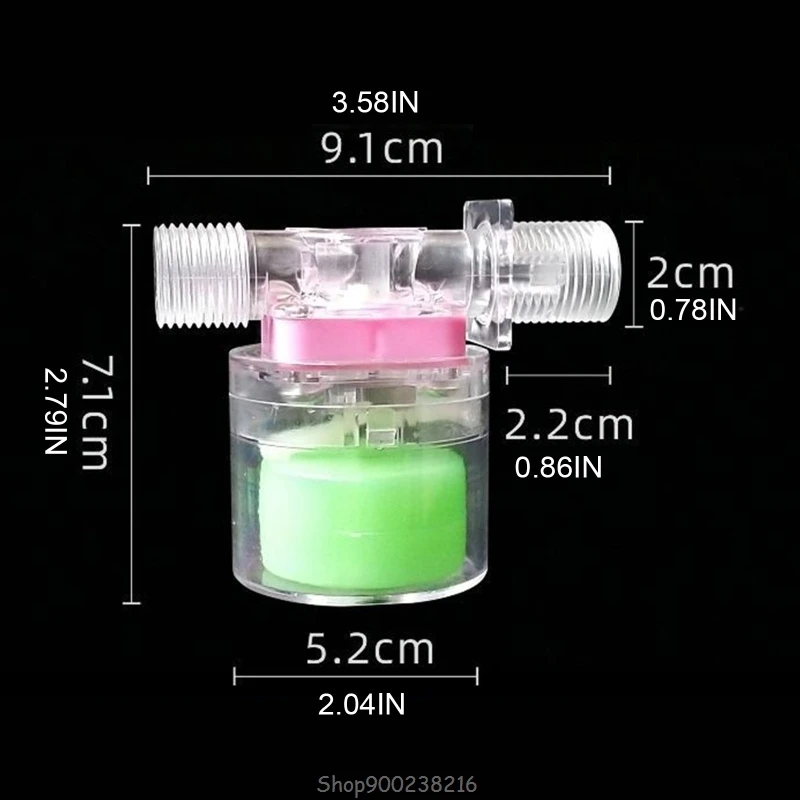 

4' Transparent Side Water Inlet Fully Automatic Water Level Controller Water Tank Tower Floating Ball Clicket D24 20 Dropship