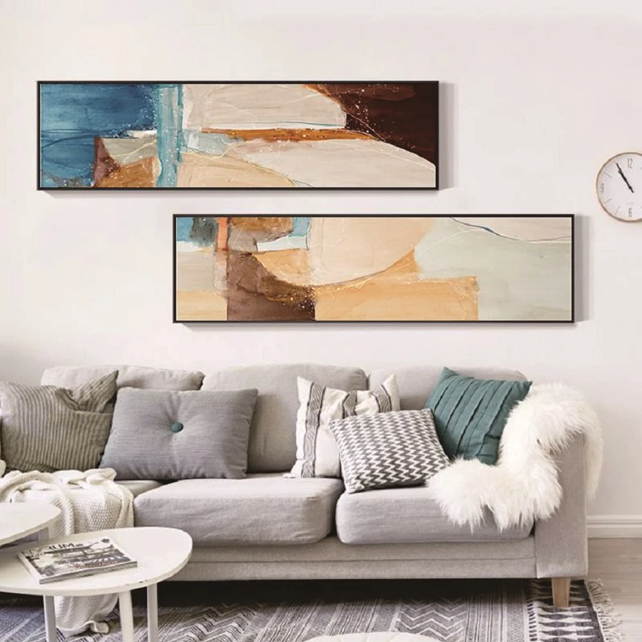 Современные абстрактные красочные принты на холсте настенные художественные