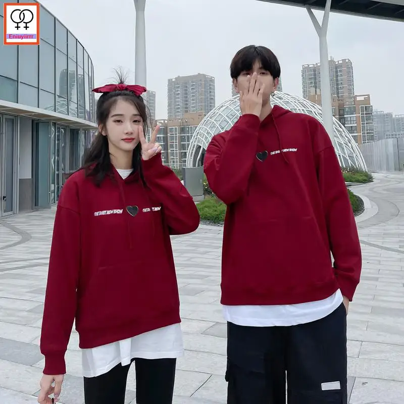 

Lovers Matching Couple Clothes Female Male Honeymoon Date Holiday Wear Cute Girls Pullovers Sweatshirts Lovers O Neck Hoodies
