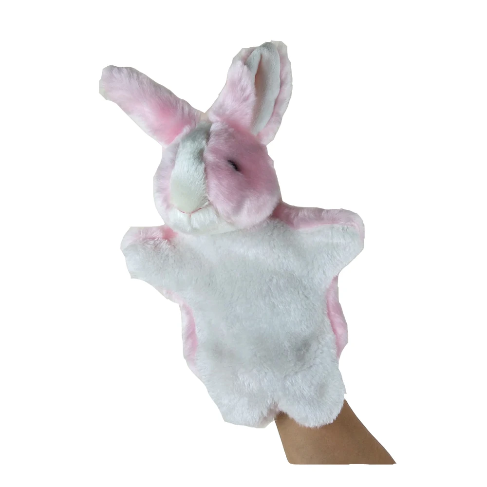 Children Rabbit Pink Blue Baby Plush Stuffed Hand Puppet Toys Christmas Birthday Gifts | Игрушки и хобби