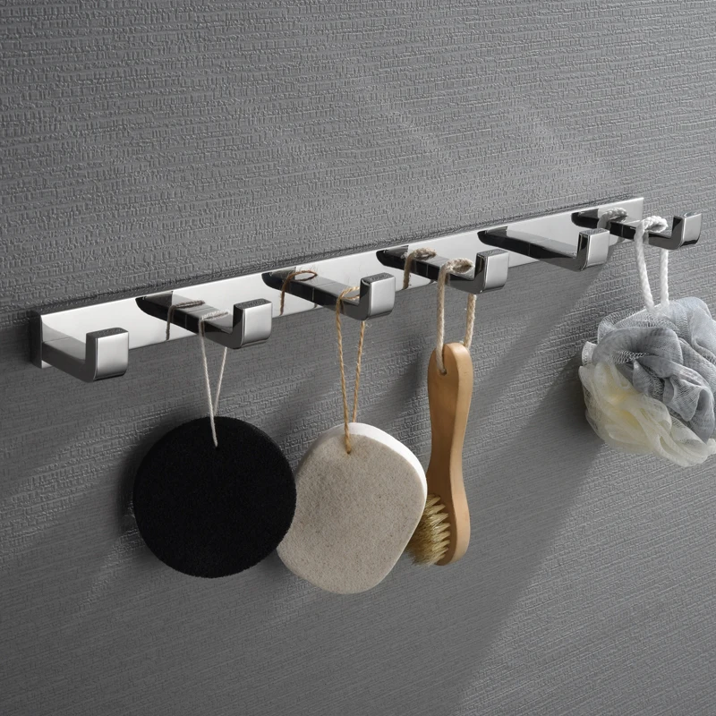 Sus304 крючок из нержавеющей стали для ванной пальто ключей многорядный двери за