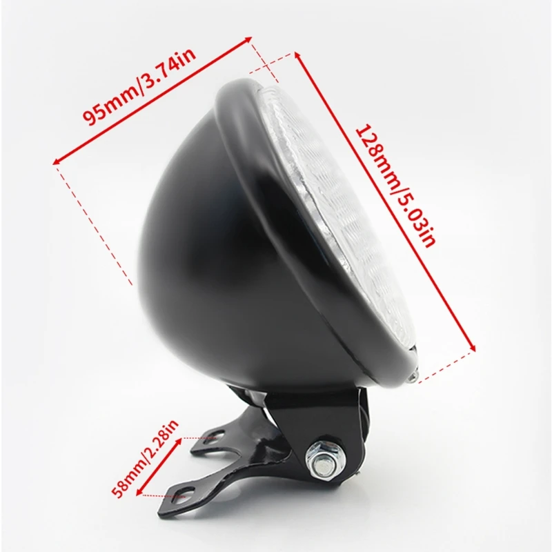 

1pc 12V 35W Universal Motorcycle LED Headlight Round Vintage Front Lights Lamps Motor Vintage Front Lights Lamps