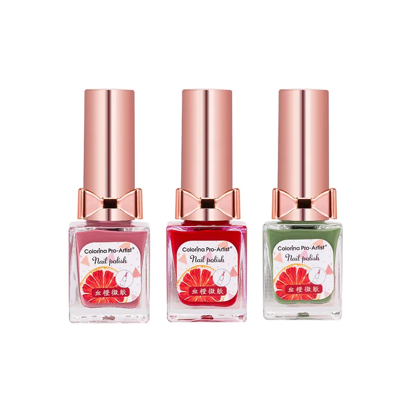 

Blood orange micro glue nail polish free baking, peelable and peelable nail polish, nail polish, quick-drying nail polish