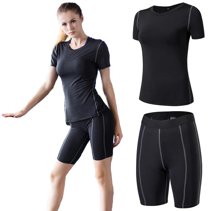 Женские летние костюмы для бега спортивный костюм йоги высокоэластичная