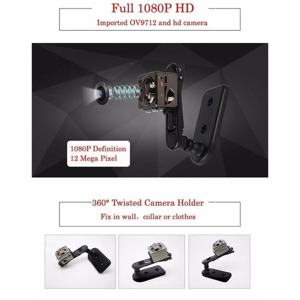 4 Гб карта + мини камера SQ8 HD 1080P видеокамера ночного видения Автомобильный