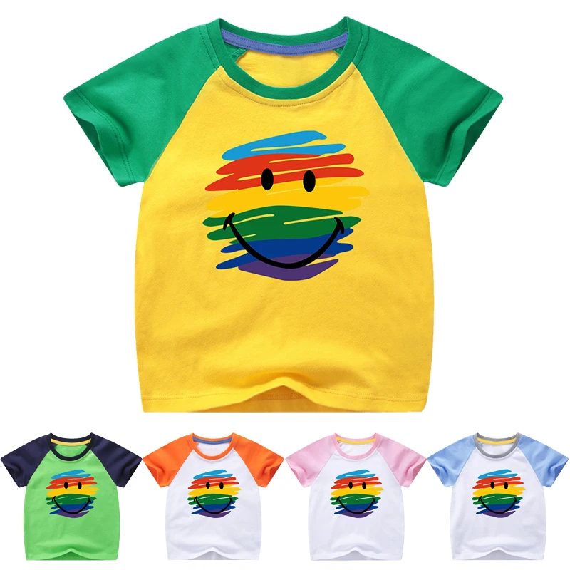 1-8Y baby boys girls t shirts kids tshirt cotton tops summer 2020 bendy shirt boy girl t-shirt children tshirts clothes | Детская одежда