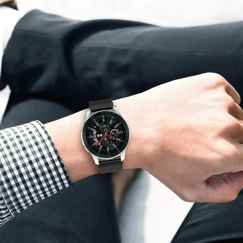 20 мм 22 ремешок с магнитной пряжкой для Samsung Galaxy Watch 3 45 мм/Active 2 40 44 Gear S3 Frontier браслет