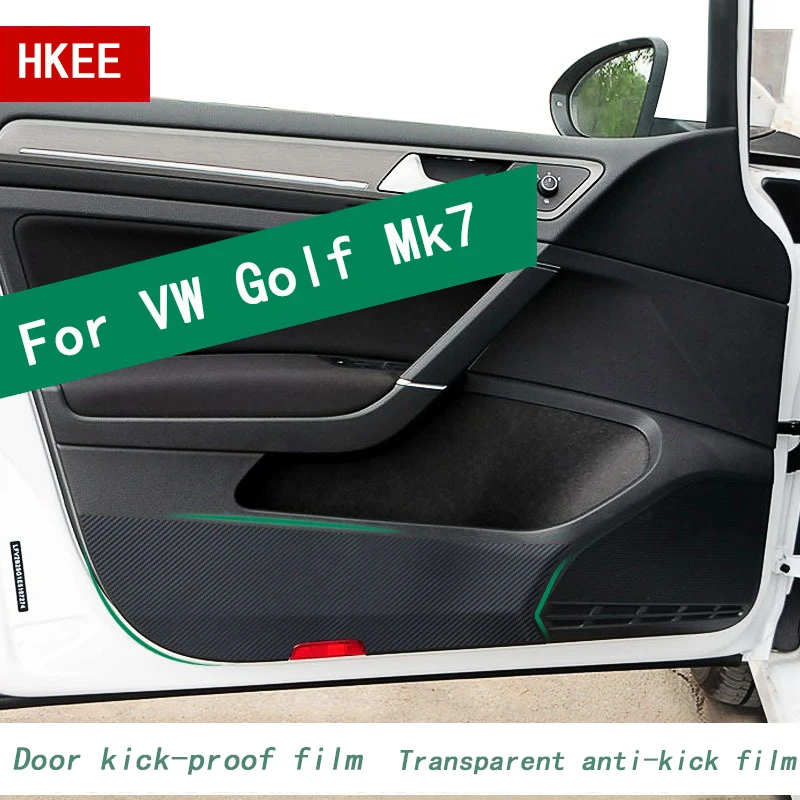 

For Volkswagen Golf 7/7.5 Special Door Kick Pad Interior Modifier Decorative Door Plate Scratch and Dirt Resistant Protection